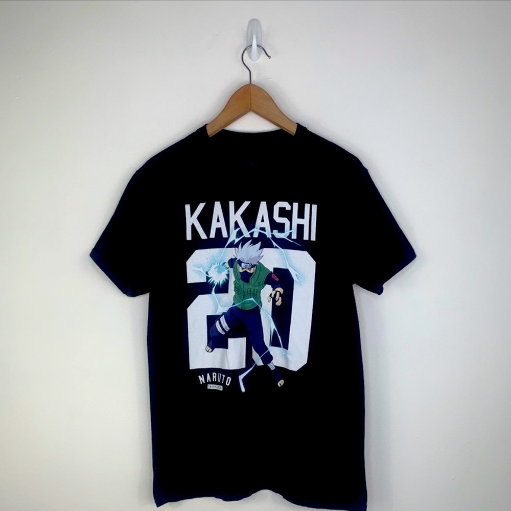 Naruto Shippuden T-Shirt Black Manga Anime Kakashi